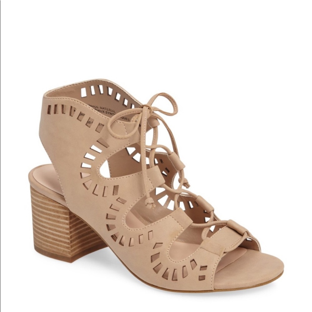 BP Decker Lace Up Block Heel Sandals